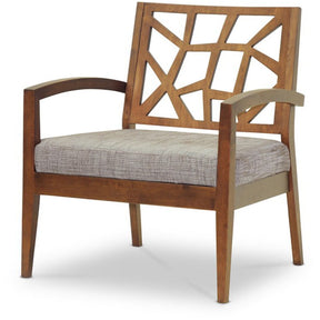 Baxton Studio Jennifer Modern Lounge Chair with "Gravel" Fabric Seat Baxton Studio-chairs-Minimal And Modern - 1