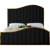 Meridian Furniture Jolie Black Velvet King Bed (3 Boxes)Meridian Furniture - King Bed (3 Boxes) - Minimal And Modern - 1