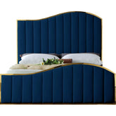 Meridian Furniture Jolie Navy Velvet King BedMeridian Furniture - Bed - Minimal And Modern - 1