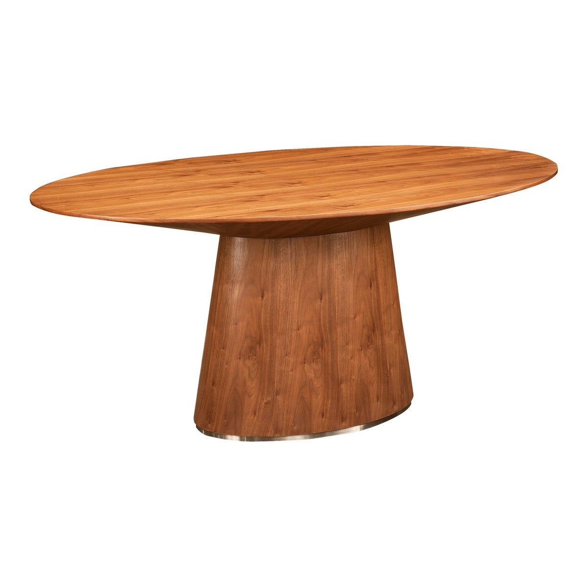 Moe's Home Collection Otago Oval Dining Table Walnut - KC-1007-03 - Moe's Home Collection - Dining Tables - Minimal And Modern - 1