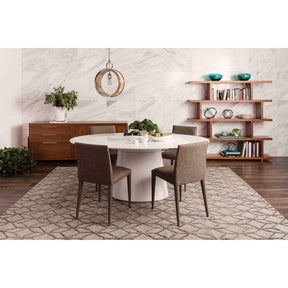 Moe's Home Collection Otago Oval Dining Table White - KC-1007-18 - Moe's Home Collection - Dining Tables - Minimal And Modern - 1