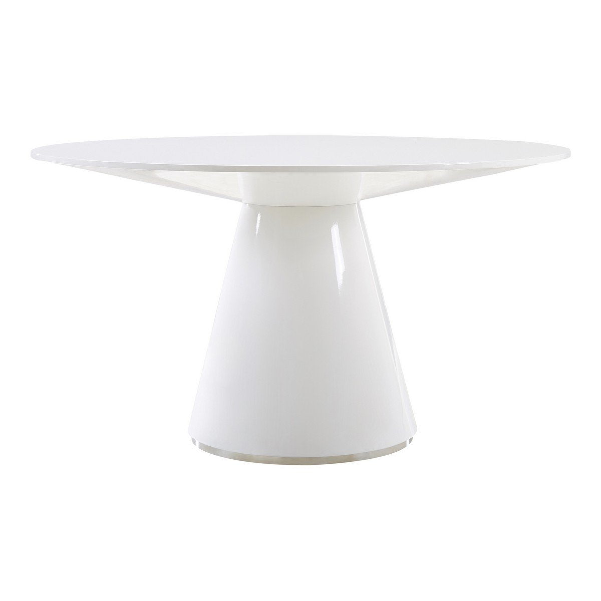 Moe's Home Collection Otago Dining Table 54In Round White - KC-1029-18 - Moe's Home Collection - Dining Tables - Minimal And Modern - 1