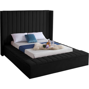 Meridian Furniture Kiki Black Velvet Full BedMeridian Furniture - Bed - Minimal And Modern - 1