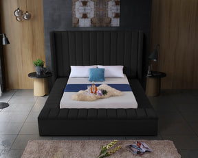 Meridian Furniture Kiki Black Velvet King Bed