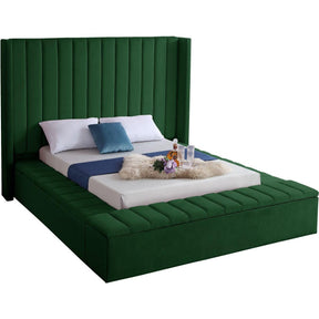 Meridian Furniture Kiki Green Velvet Full Bed (3 Boxes)Meridian Furniture - Full Bed (3 Boxes) - Minimal And Modern - 1