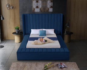 Meridian Furniture Kiki Navy Velvet King Bed