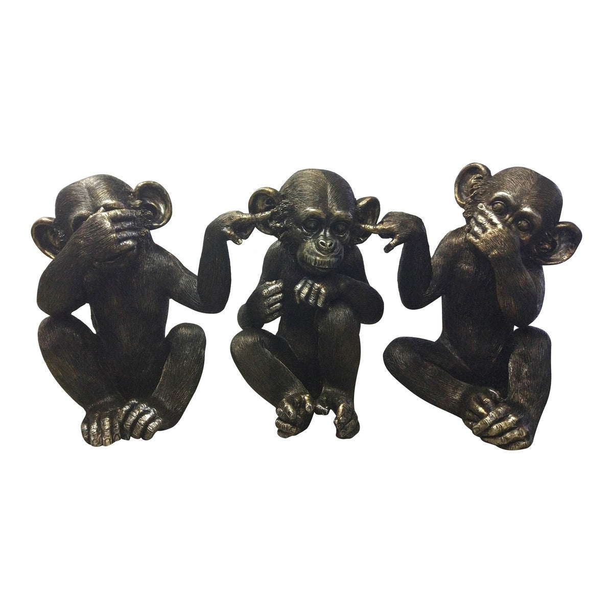 Moe's Home Collection He Did It Chimps Set of Three - LA-1060-02 - Moe's Home Collection - Art - Minimal And Modern - 1