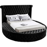 Meridian Furniture Luxus Black Velvet Full Bed (3 Boxes)Meridian Furniture - Full Bed (3 Boxes) - Minimal And Modern - 1