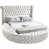 Meridian Furniture Luxus Cream Velvet Full Bed (3 Boxes)Meridian Furniture - Full Bed (3 Boxes) - Minimal And Modern - 1