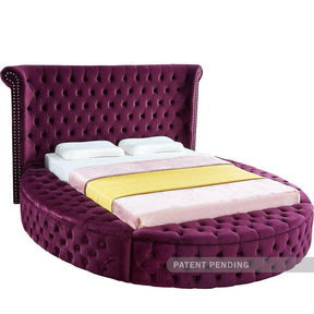 Meridian Furniture Luxus Purple Velvet King BedMeridian Furniture - King Bed - Minimal And Modern - 1