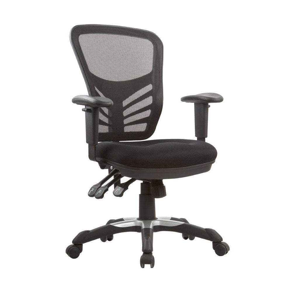 Manhattan Comfort Governor Executive Mesh High-Back Adjustable Office Chair in Black Manhattan Comfort-Office Chair- - 1