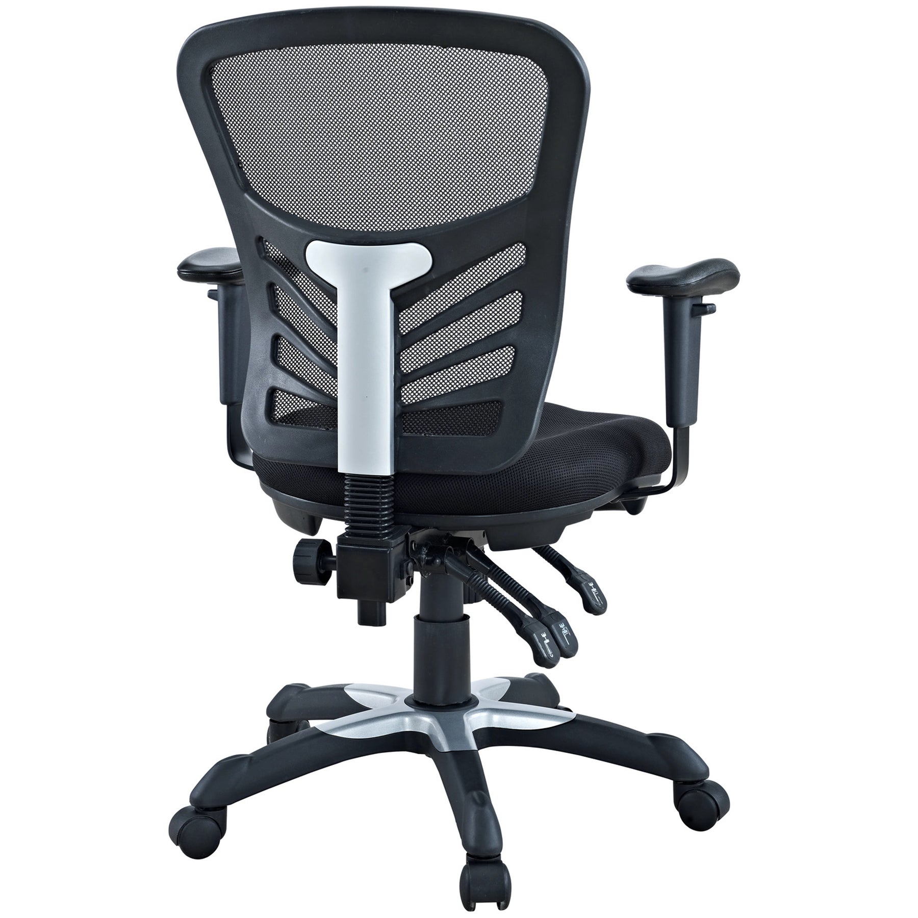 Manhattan Comfort Governor Executive Mesh High-Back Adjustable Office Chair in Black - Set of 2-Minimal & Modern