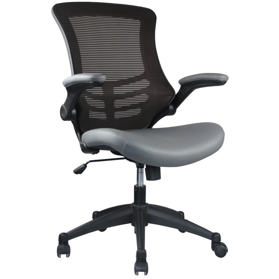 Manhattan Comfort Intrepid High-back Office Chair in Coffee and Grey