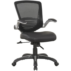 Manhattan Comfort Ergonomic Walden Office Chair in Black Pu Leather - Set of 2