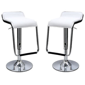 Manhattan Comfort Sophisticated Horatio Barstool with a Hanging Footrest in White -Set of 2Manhattan Comfort-Barstools - - 1