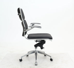 Manhattan Comfort Ergonomic High Back Verdi Office Chair in Black - Set of 2-Minimal & Modern