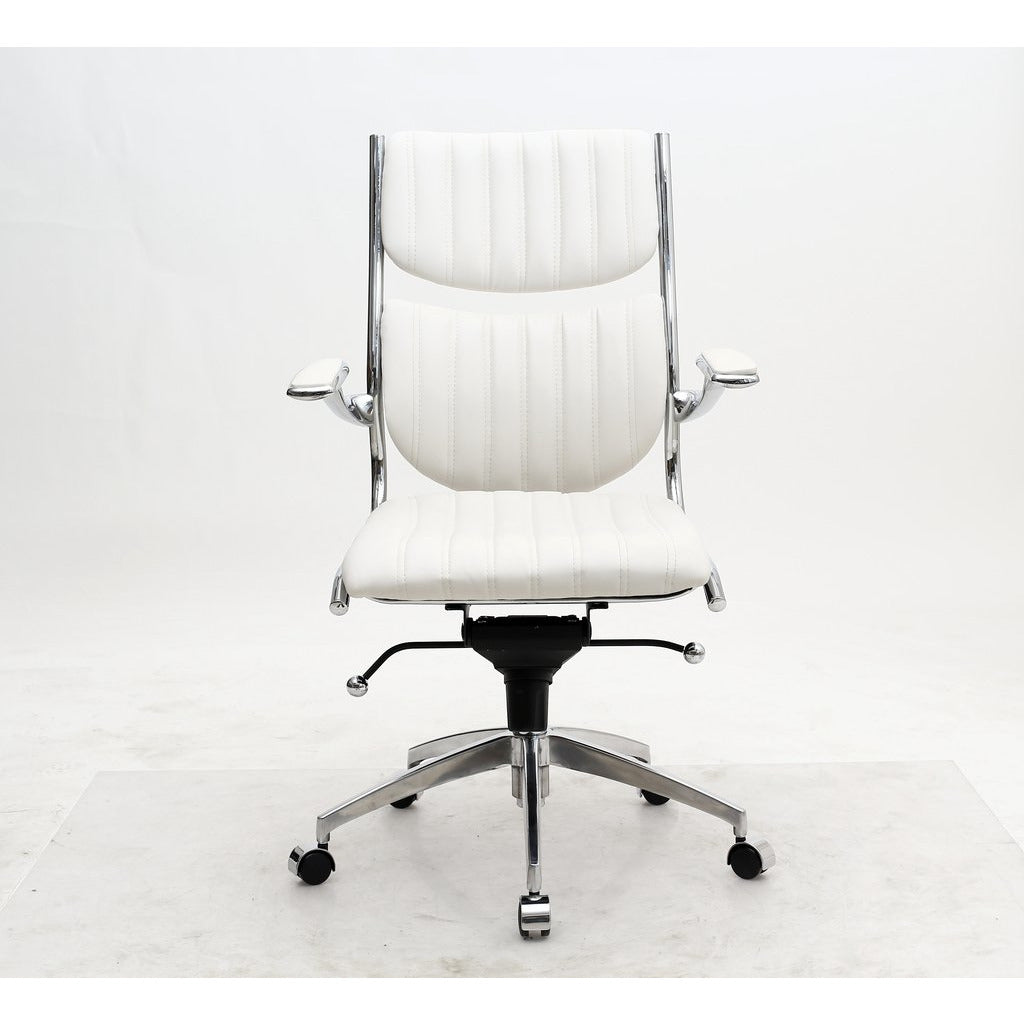 Manhattan Comfort Ergonomic High Back Verdi Office Chair in White Manhattan Comfort-Office Chair- - 1