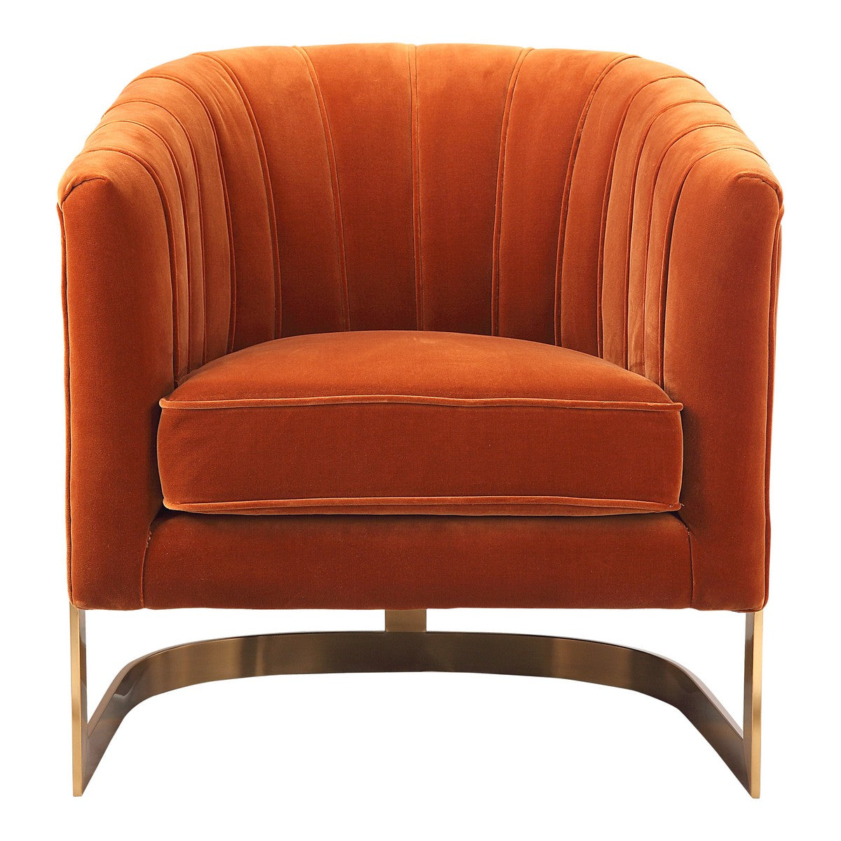 Moe's Home Collection Carr Arm Chair Orange - ME-1044-12 - Moe's Home Collection - lounge chairs - Minimal And Modern - 1