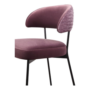 Moe's Home Collection Dolce Dining Chair Purple Velvet-Set of Two - ME-1055-10