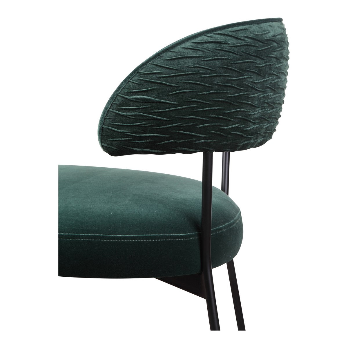 Moe's Home Collection Dolce Dining Chair Green Velvet-Set of Two - ME-1055-27