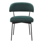 Moe's Home Collection Dolce Dining Chair Green Velvet-Set of Two - ME-1055-27 - Moe's Home Collection - Dining Chairs - Minimal And Modern - 1
