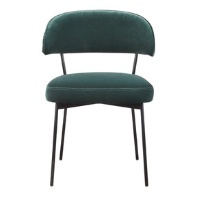 Moe's Home Collection Dolce Dining Chair Green Velvet-Set of Two - ME-1055-27 - Moe's Home Collection - Dining Chairs - Minimal And Modern - 1
