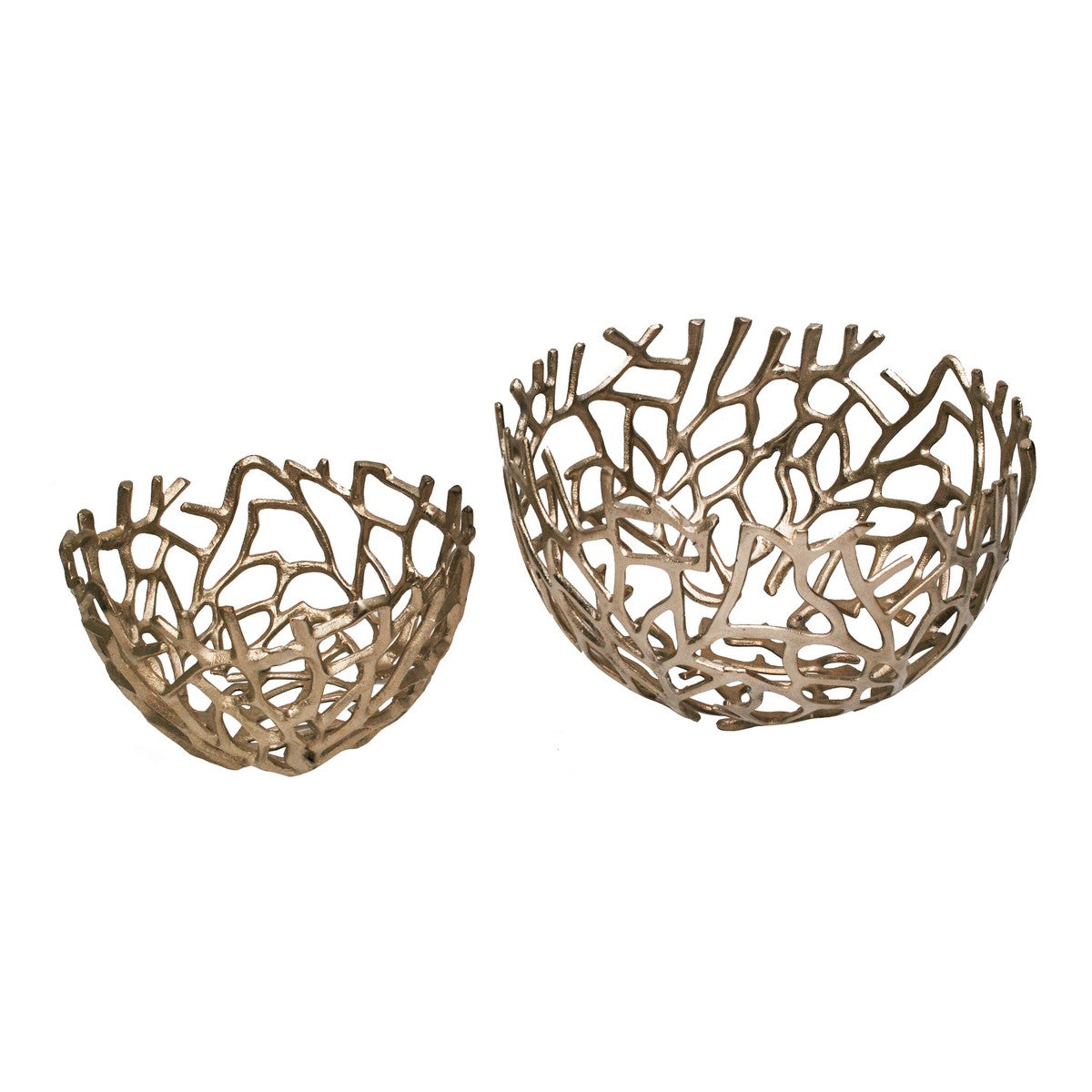 Moe's Home Collection Nest Bowls Silver Set of Two - MK-1019-30