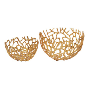 Moe's Home Collection Nest Bowls Gold Set of Two - MK-1019-32