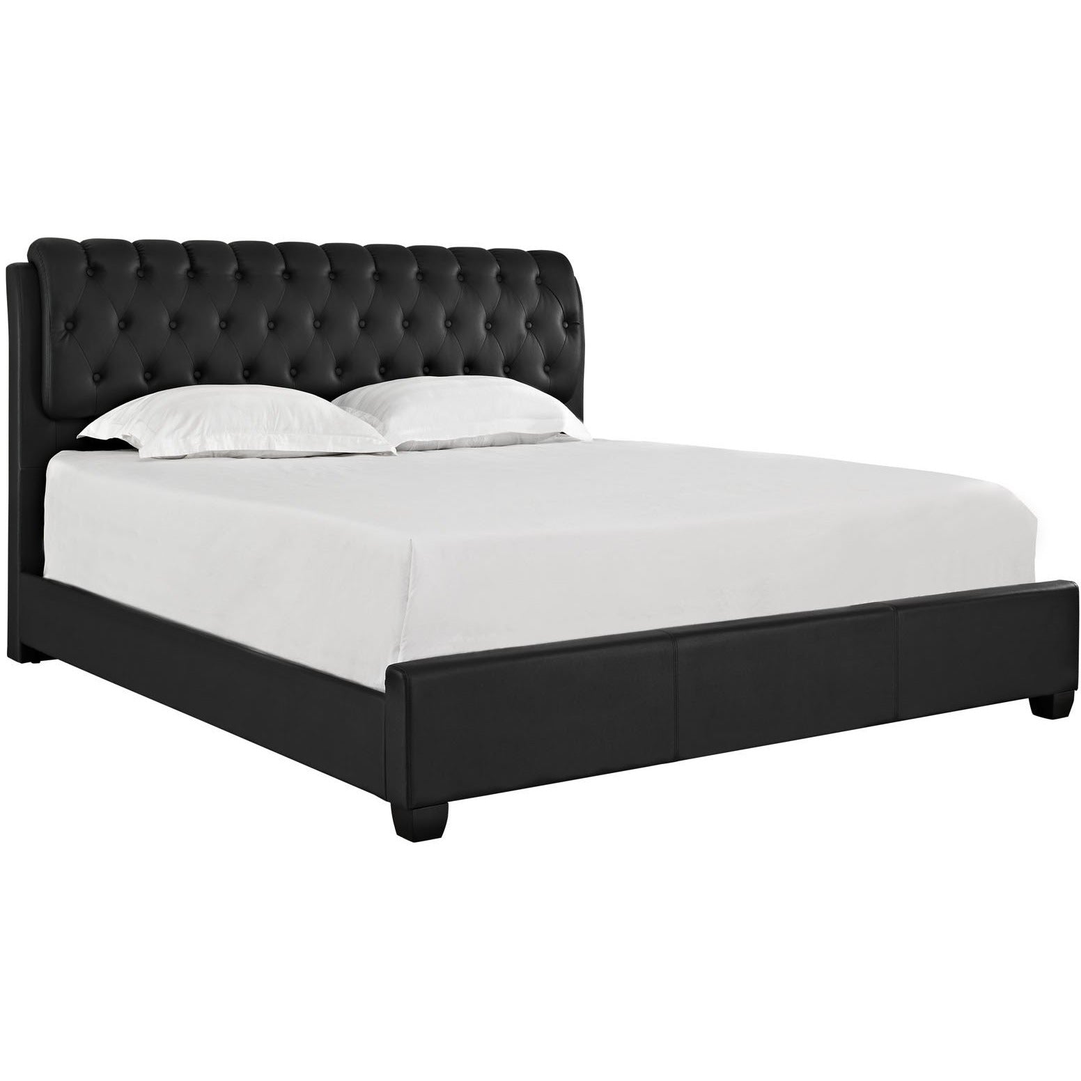 Modway Furniture Modern Black Francesca King Bed Frame MOD-5012-BLK-SET-Minimal & Modern
