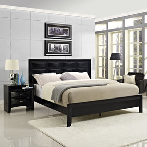 Modway Furniture Modern Harrison 2 Piece Queen Bedroom Set MOD-5070-BLK-SET-Minimal & Modern