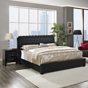 Modway Furniture Modern Francesca 2 Piece King Bedroom Set MOD-5082-BLK-SET-Minimal & Modern