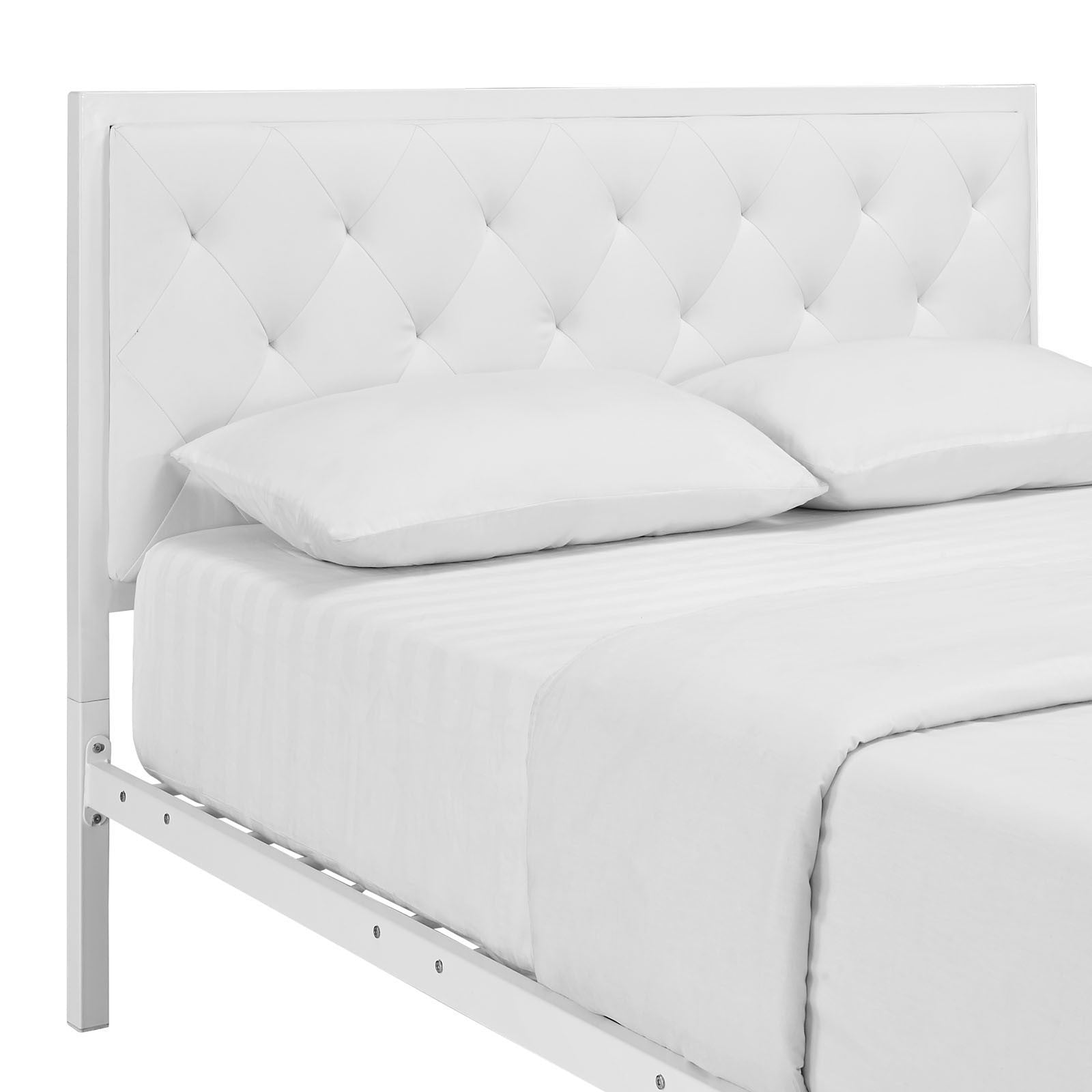 Modway Furniture Modern Mia Queen Vinyl Bed Frame MOD-5183-Minimal & Modern