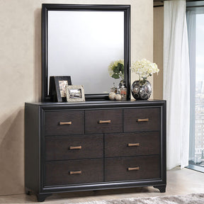 Modway Furniture Modern Madison Dresser and Mirror in Walnut MOD-5246-Minimal & Modern