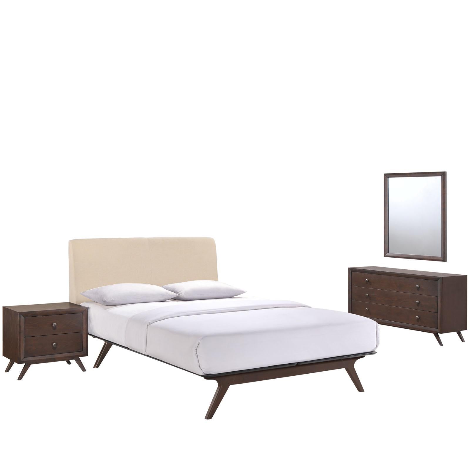 Modway Furniture Modern Tracy 4 Piece Queen Bedroom Set - MOD-5264