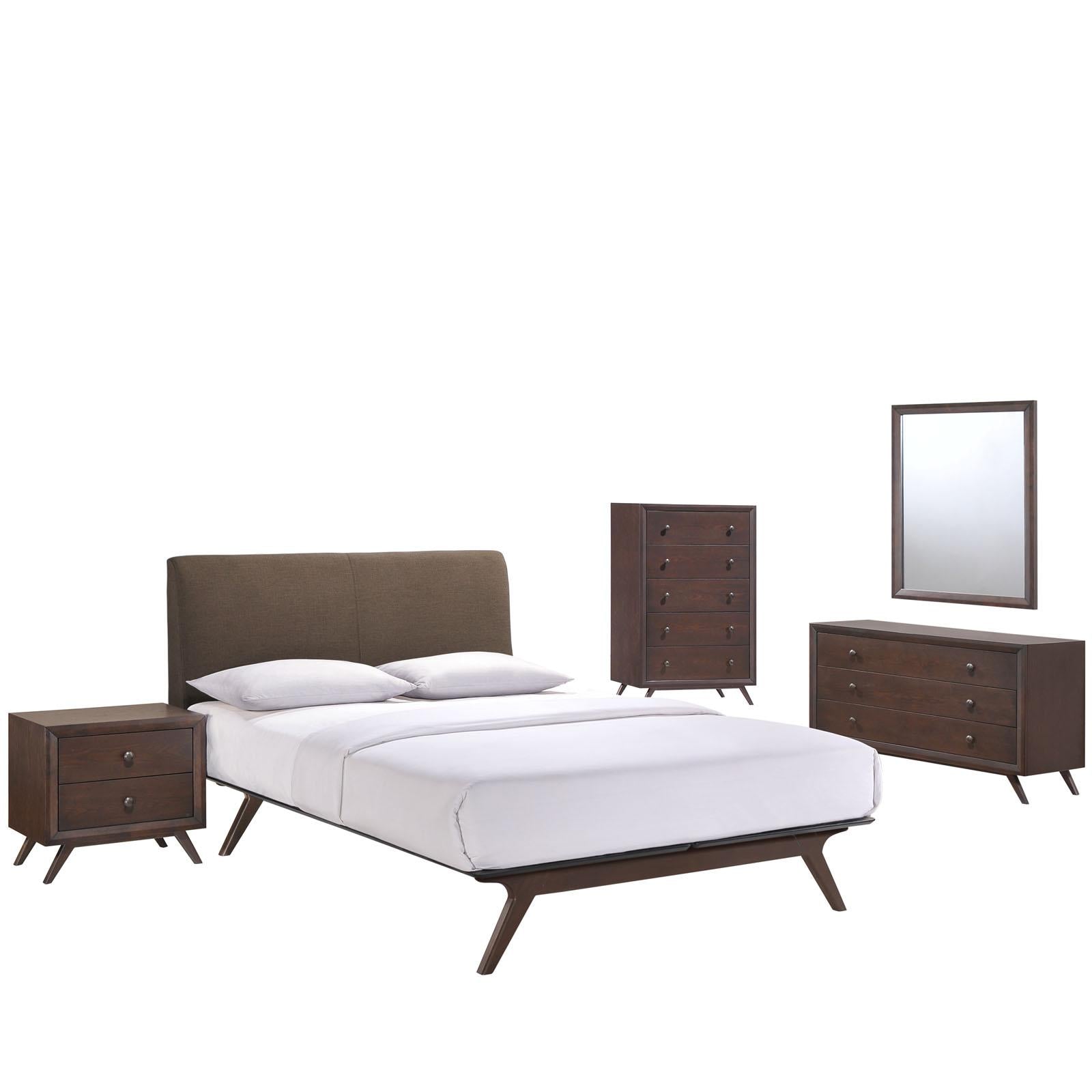 Modway Furniture Modern Tracy 5 Piece Queen Bedroom Set - MOD-5340