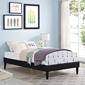 Modway Furniture Modern Sharon Twin Vinyl Bed Frame with Squared Tapered Legs - MOD-5347-Minimal & Modern