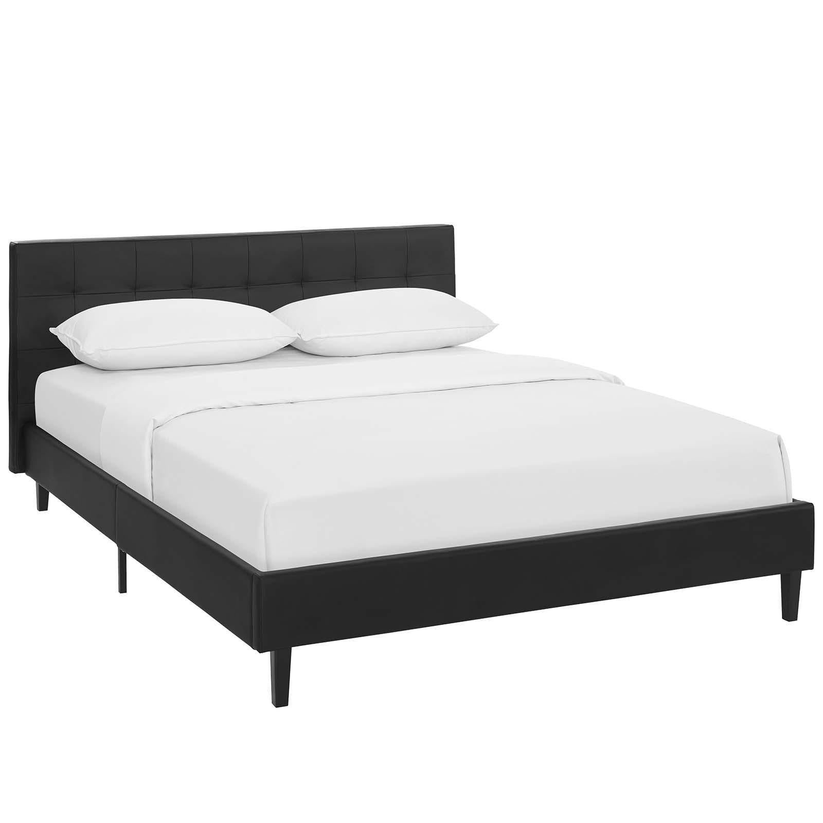 Modway Furniture Modern Linnea Full Faux Leather Bed - MOD-5423