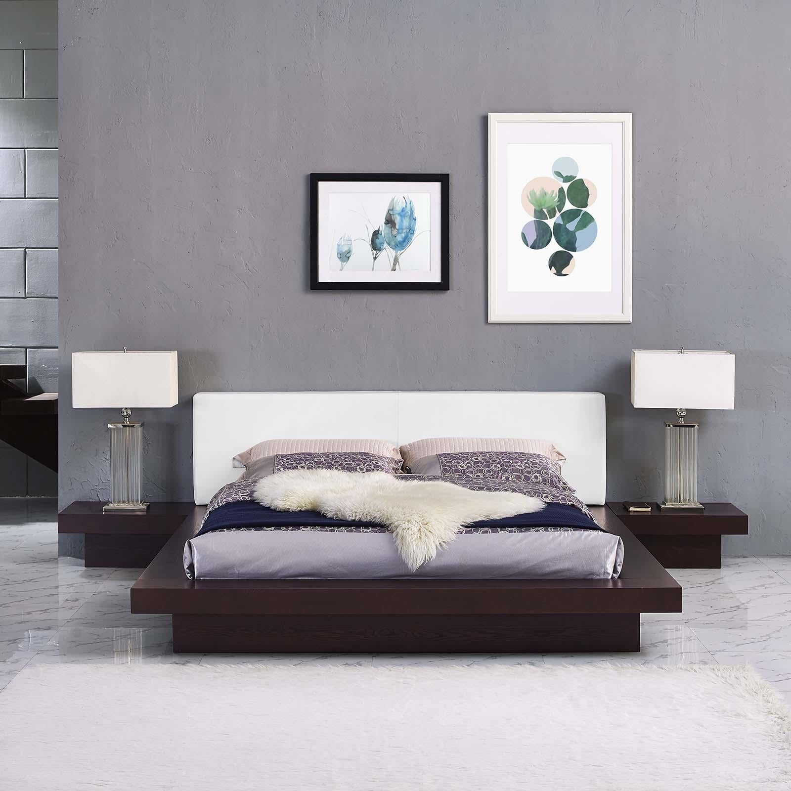 Modway Furniture Modern Freja 3 Piece Queen Vinyl Bedroom Set - MOD-5493