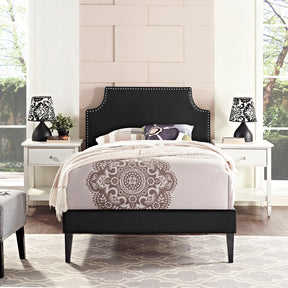 Modway Furniture Modern Laura Twin Vinyl Platform Bed with Squared Tapered Legs - MOD-5586-Minimal & Modern