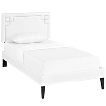 Modway Furniture Modern Josie Twin Vinyl Platform Bed with Squared Tapered Legs - MOD-5587-Minimal & Modern