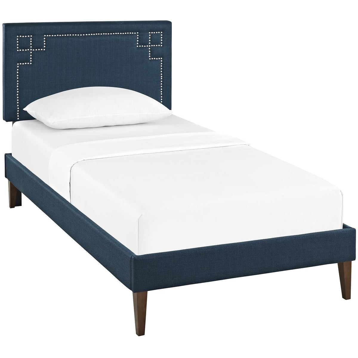 Modway Furniture Modern Josie Twin Fabric Platform Bed with Squared Tapered Legs - MOD-5597-Minimal & Modern