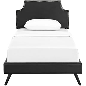 Modway Furniture Modern Laura Twin Vinyl Platform Bed with Round Splayed Legs - MOD-5608-Minimal & Modern