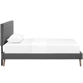 Modway Furniture Modern Jessamine Twin Fabric Platform Bed with Round Splayed Legs - MOD-5611-Minimal & Modern