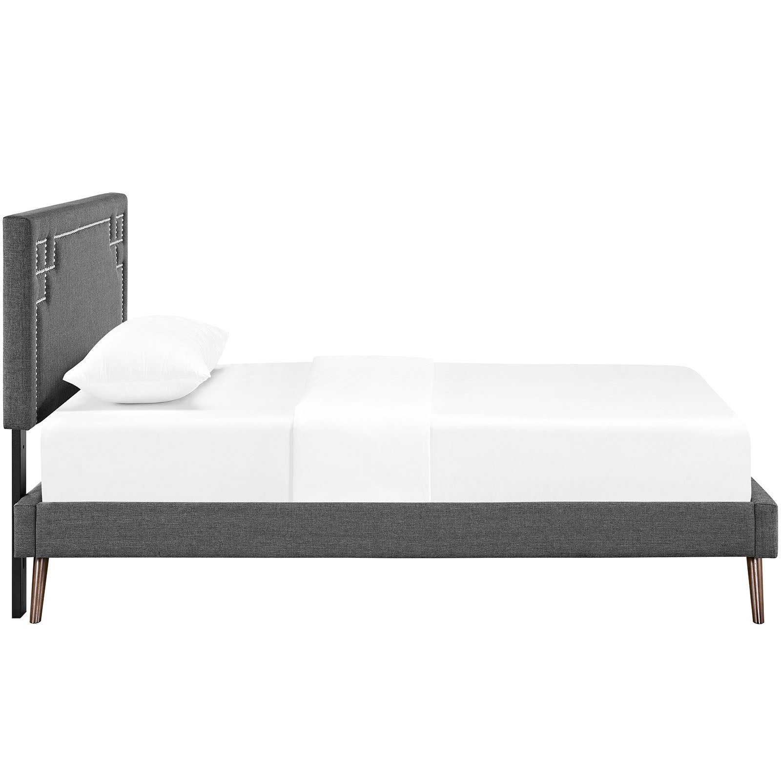 Modway Furniture Modern Josie Twin Fabric Platform Bed with Round Splayed Legs - MOD-5614-Minimal & Modern