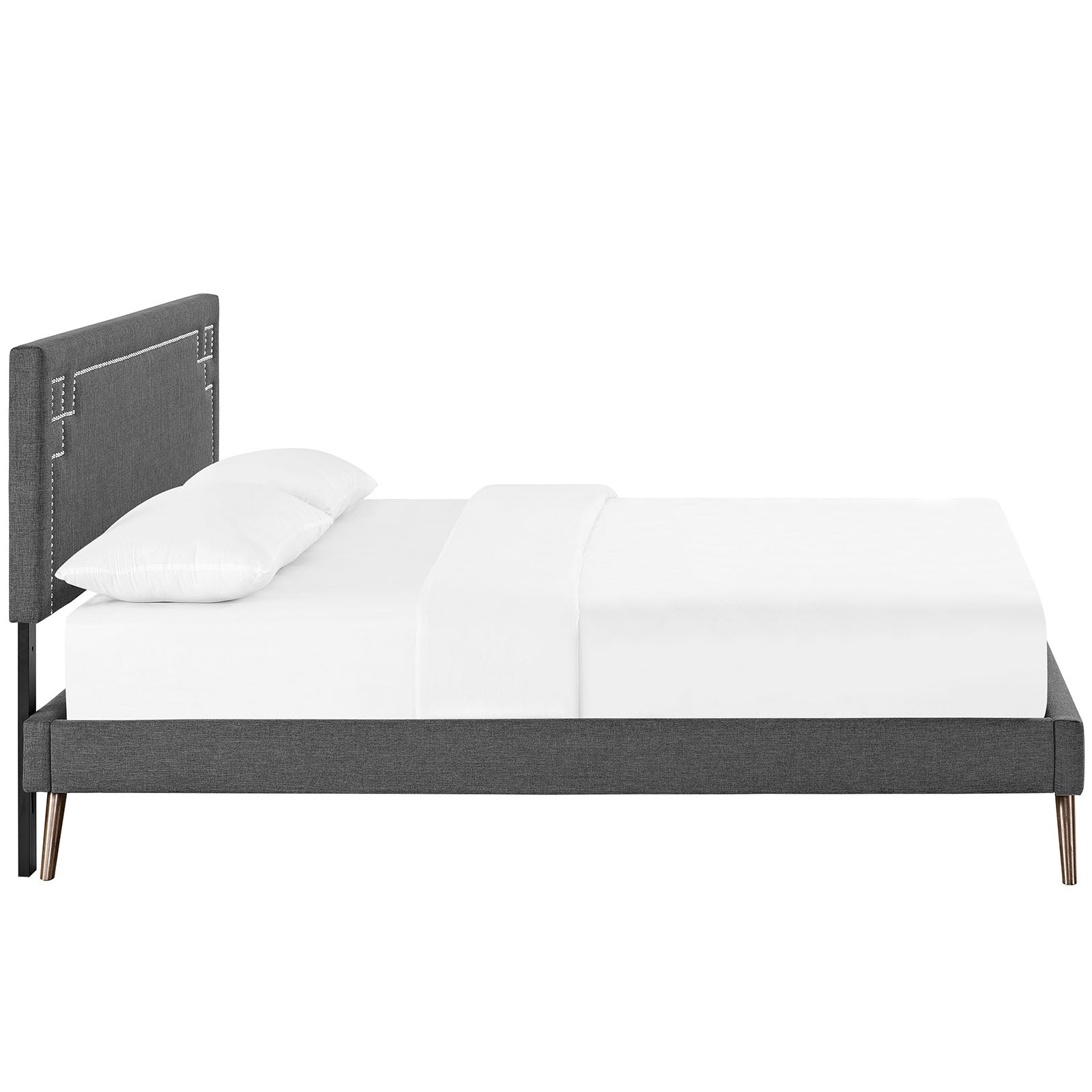 Modway Furniture Modern Josie Full Fabric Platform Bed with Round Splayed Legs - MOD-5656-Minimal & Modern