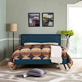 Modway Furniture Modern Josie Queen Fabric Platform Bed with Round Splayed Legs - MOD-5662-Minimal & Modern