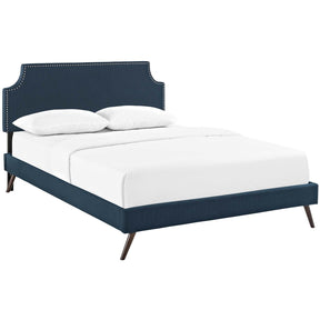 Modway Furniture Modern Laura Full Fabric Platform Bed with Round Splayed Legs - MOD-5674-Minimal & Modern