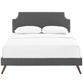 Modway Furniture Modern Laura Full Fabric Platform Bed with Round Splayed Legs - MOD-5674-Minimal & Modern