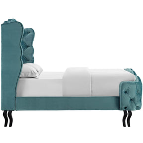 Modway Furniture Modern Violette Queen Tufted Wingback Performance Velvet Platform Bed - MOD-5804