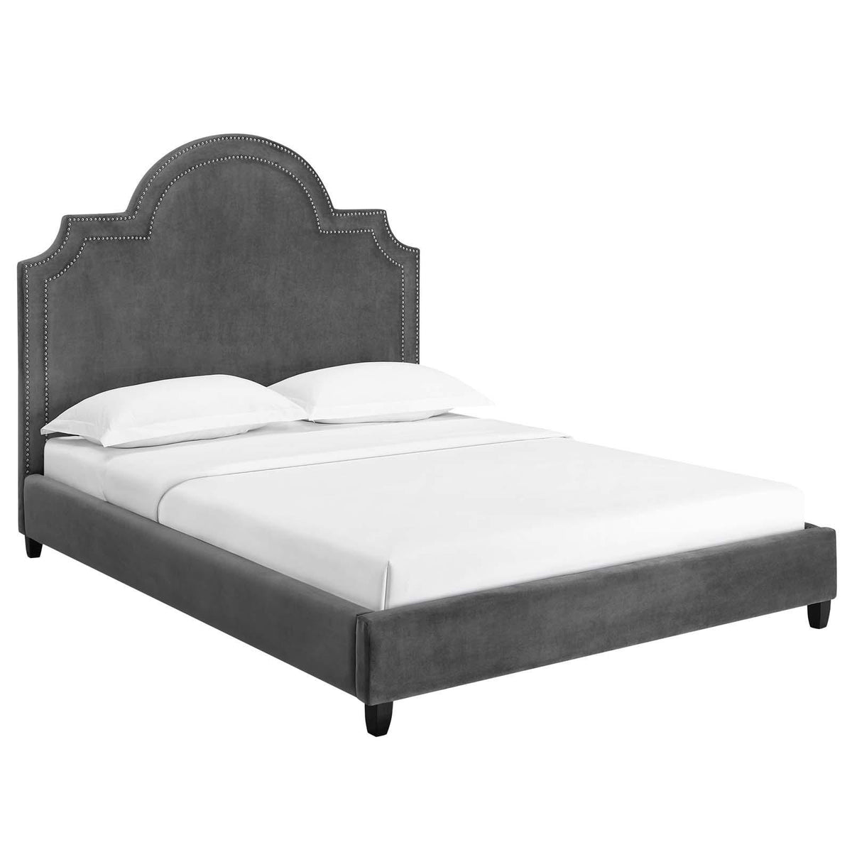Modway Furniture Modern Primrose Queen Performance Velvet Platform Bed - MOD-5812